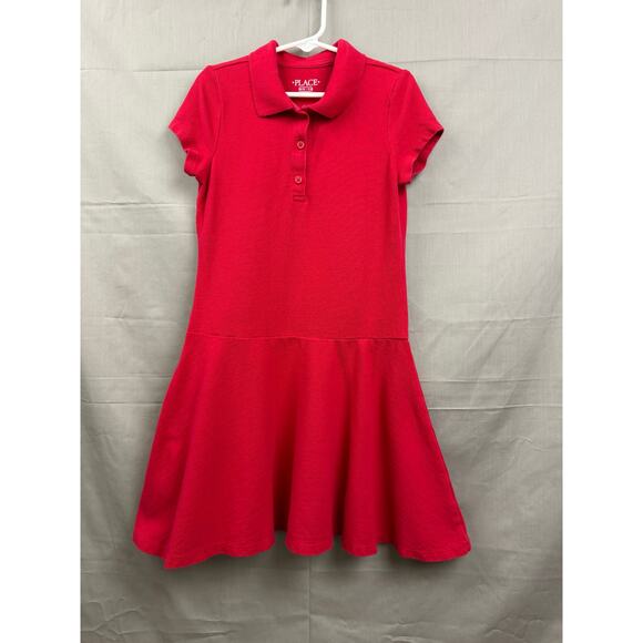 The Children's Place Girls Red Polo Uniform Dress, Size M (7/8) - Picture 1 of 5